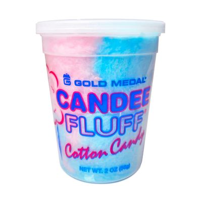 Prepackaged Candee Fluff Cotton Candy, 2-oz. (12/CS)