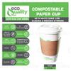 16 oz Compostable Paper Cups with White Dome Lids, Sleeves and Wooden Stirrers - Biodegradable Disposable White Paper Coffee Cups PLA Lined - Eco-friendly Hot and Cold Drinking Cups (400) view 2
