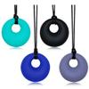 Chew Necklaces for Sensory Kids, Silicone Chewy Necklace Sensory 4 Pack for Boys Girls with Autism ADHD Anxiety Reduce Fidgeting, Oral Chew Toys for Kids and Adults Chewing, BPA Free view 1