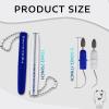 BLMHTWO 2 Pcs Metal Toothpick,Dental Picks Metal Travel Dental Pick Plaque Remover Cleaning Tools with Keychain and Stand Box view 2
