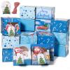 TaoBary 36 Pcs Christmas Cookie Boxes - 4 x 4 x 3 Inch Winter Snowflake Gift Boxes with Window for Xmas Holiday Bakery, Dessert, Treat, Food Packaging view 1