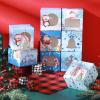 TaoBary 36 Pcs Christmas Cookie Boxes - 4 x 4 x 3 Inch Winter Snowflake Gift Boxes with Window for Xmas Holiday Bakery, Dessert, Treat, Food Packaging view 2