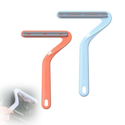 2pcs Double-Sided Electrostatic Hair Removal Brush, Household Manual Hair Remover, TPR Material Not Hurt The Clothes (Orange+Blue)