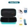 Canboc Travel Carrying Case for Asthma Inhaler, Handheld Spacer for Adults and Kids, Masks, Hard Inhaler Case with Mesh Pocket fit Medicine and Other Essentials, Mint Green (CASE ONLY) view 2