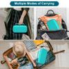 Canboc Travel Carrying Case for Asthma Inhaler, Handheld Spacer for Adults and Kids, Masks, Hard Inhaler Case with Mesh Pocket fit Medicine and Other Essentials, Mint Green (CASE ONLY) view 3