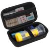 Canboc Travel Carrying Case for Asthma Inhaler, Handheld Spacer for Adults and Kids, Masks, Hard Inhaler Case with Mesh Pocket fit Medicine and Other Essentials, Black (CASE ONLY) view 1