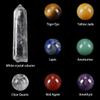 8 PCS Chakra Stones Healing Crystals Natural Stones Polished Pocket Palm Thumb Worry Stones for Chakras Balancing, Crystal Therapy, Meditation, Reiki, Thumb Stones and Palm Stones view 2
