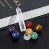 8 PCS Chakra Stones Healing Crystals Natural Stones Polished Pocket Palm Thumb Worry Stones for Chakras Balancing, Crystal Therapy, Meditation, Reiki, Thumb Stones and Palm Stones view 3