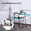 ELENKER Swivel Shower Chair for Inside Shower, Adjustable Pivoting Bath Chair & Medical Grade Rotating Shower Seat with Liftable Armrests and Backrest view 2
