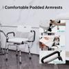ELENKER Swivel Shower Chair for Inside Shower, Adjustable Pivoting Bath Chair & Medical Grade Rotating Shower Seat with Liftable Armrests and Backrest view 3