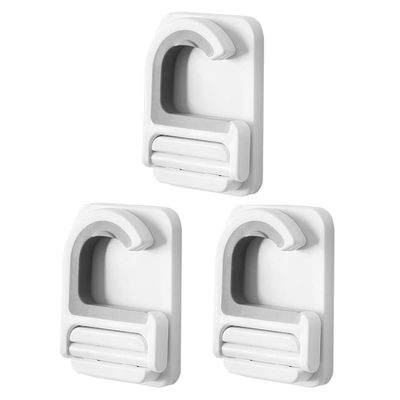 Cabilock Mop Holder 3pcs Multifunctional Mop Holder Punch- Broom Hooks Practical Mop Clips Broom Hanger