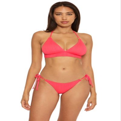 Becca by Rebecca Virtue Bora Bora Halter Grapefruit D-Cup