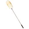 iHUFeather Lambs Wool Extendable Household Cleaning Duster 64" Wall Duster Cleaner with Stainless Steel Long Handle and Extension Pole for Cleaning High Ceiling Fan Interior Roof, Yellow&White view 2
