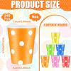 Hoolerry 240 Packs 9oz Paper Cups, Multicolor Paper Disposable Coffee Cups Hot or Cold Beverage Drinking Dots Cups for Chocolate Cocoa Dessert Cup for Christmas Wedding Event Party(Dot) view 2