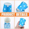 Hoolerry 240 Packs 9oz Paper Cups, Multicolor Paper Disposable Coffee Cups Hot or Cold Beverage Drinking Dots Cups for Chocolate Cocoa Dessert Cup for Christmas Wedding Event Party(Dot) view 3
