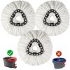 [3 Pack] Mop Replace Heads, Mop Refill Heads Replacements Compatible with O Cedar Spin Mop 1-Tank System- Easy to Replace, Microfiber, Machine Washable view 1
