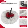 [3 Pack] Mop Replace Heads, Mop Refill Heads Replacements Compatible with O Cedar Spin Mop 1-Tank System- Easy to Replace, Microfiber, Machine Washable view 3