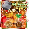 Juexica 200 Pcs Candy Apple Boxes Clear with Hole 4 x 4 x 4 Inch Gift Box Transparent Caramel Apple Boxes Plastic Wrapping Containers for Cookies Chocolate Wedding Thanksgiving Autumn Party Favor view 3