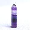 1PC Natural Crystal Striped Fluorite Magic Point Hexagonal Ornament Colorfull Fluorite Crystal Column Stone Gifts,Plum,60-70mm view 1