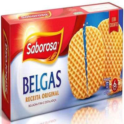 Saborosa - Belgian Butter Waffle Cookie Crisps - Belgas Original - 3 x 7.76oz/ 220gr