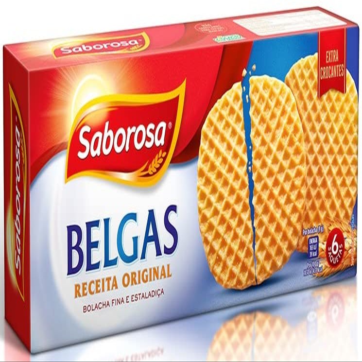 Saborosa - Belgian Butter Waffle Cookie Crisps - Belgas Original - 3 x 7.76oz/ 220gr