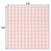 Gift Boutique 100 Pink and White Gingham Luncheon Napkins Disposable Paper Checkered Plaid Lunch Napkin for Summer Picnic Camping Baby Shower Party view 3