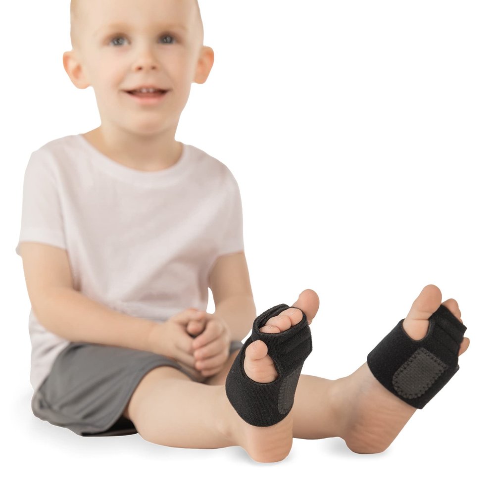 BraceAbility Toe Walking Braces for Kids - Patented Pediatric Foot Supports To Prevent Tip Toe Walking, Cerebral Palsy Equipment, Autism, ADHD, Aspergers, Youth Neurological Disorders (S - Pair)