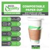 20 oz Compostable Paper Cups with White Flat Lids, Sleeves and Wooden Stirrers - Biodegradable Disposable White Paper Coffee Cups PLA Lined - Eco-friendly Hot and Cold Drinking Cups (50) view 2