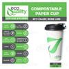 20 oz Compostable Paper Cups with Black Dome Lids - Biodegradable Disposable White Paper Coffee Cups PLA Lined - Eco-friendly Hot and Cold Drinking Cups (1000) view 2