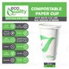 20 oz Compostable Paper Cups with White Flat Lids and Wooden Stirrers - Biodegradable Disposable White Paper Coffee Cups PLA Lined - Eco-friendly Hot and Cold Drinking Cups (100) view 2