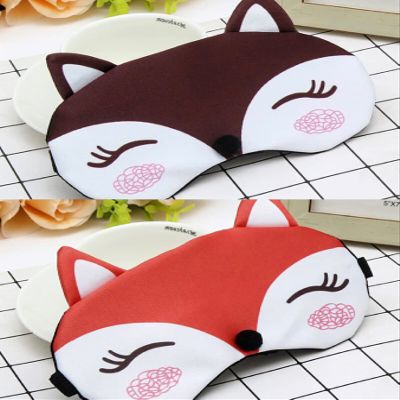 2 Pack Fox Sleep Mask Eye Blindfold Cover Cute Fun Kids Women Men, Red and Dark Purple, 7.3 x 4.5 Inch, 0.9 ounces, 1.0 Count