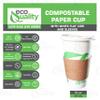 20 oz Compostable Paper Cups with White Flat Lids and Sleeves - Biodegradable Disposable White Paper Coffee Cups PLA Lined - Eco-friendly Hot and Cold Drinking Cups (400) view 2