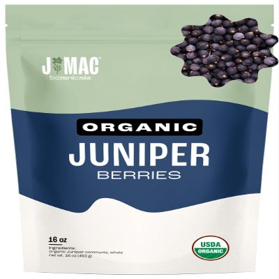 J MAC BOTANICALS, Organic Whole Juniper Berries, Certified USDA Organic, juniper for herbal infusions, seasoning beef, pork, turkey brine, soups, cocktail bombs