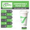 20 oz Compostable Paper Cups with White Dome Lids - Biodegradable Disposable White Paper Coffee Cups PLA Lined - Eco-friendly Hot and Cold Drinking Cups (300) view 2