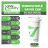 20 oz Compostable Paper Cups with White Dome Lids and Wooden Stirrers - Biodegradable Disposable White Paper Coffee Cups PLA Lined - Eco-friendly Hot and Cold Drinking Cups (300) view 2