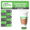 20 oz Compostable Paper Cups with White Dome Lids and Sleeves - Biodegradable Disposable White Paper Coffee Cups PLA Lined - Eco-friendly Hot and Cold Drinking Cups (500) view 2