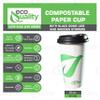 20 oz Compostable Paper Cups with Black Dome Lids and Wooden Stirrers - Biodegradable Disposable White Paper Coffee Cups PLA Lined - Eco-friendly Hot and Cold Drinking Cups (300) view 2