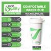 20 oz Compostable Paper Cups with White Dome Lids and Wooden Stirrers - Biodegradable Disposable White Paper Coffee Cups PLA Lined - Eco-friendly Hot and Cold Drinking Cups (400) view 2