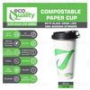 20 oz Compostable Paper Cups with Black Dome Lids and Wooden Stirrers - Biodegradable Disposable White Paper Coffee Cups PLA Lined - Eco-friendly Hot and Cold Drinking Cups (400) view 2