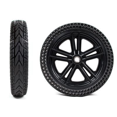 12inch Electric Wheelchair Rear Wheels Accessories, Wheelchair Cellular Replacement Wheels, PU Explosion-Proof Solid Tire, Suitable for Various Road Surfaces, Key Width: 6mm
