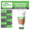 20 oz Compostable Paper Cups with White Dome Lids, Sleeves and Wooden Stirrers - Biodegradable Disposable White Paper Coffee Cups PLA Lined - Eco-friendly Hot and Cold Drinking Cups (200) view 2