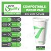 EcoQuality 20 oz Compostable Paper Cups with White Flat Lids - Biodegradable Disposable White Paper Coffee Cups PLA Lined - Eco-friendly Hot and Cold Drinking Cups (25) view 2