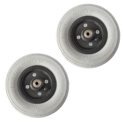200x50, 8inch Wheelchair Replacement Wheels Casters, Electric Wheelchair Front Wheels Accessories, Non-Slip Pneumatic Tire, Nylon Hub, Bearing: 8mm1 Pair