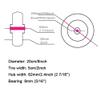 200x50, 8inch Wheelchair Replacement Wheels Casters, Electric Wheelchair Front Wheels Accessories, Non-Slip Pneumatic Tire, Nylon Hub, Bearing: 8mm1 Pair view 2