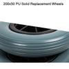 200x50, Electric Wheelchair Replacement Wheels Casters, 8inch Wheelchair Front Wheels Accessories, Wear-Resistant Solid Tire, Suitable for Most Electric Wheelchairs, Bearing: 8mm, 1Pair view 4