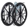 20inch Wheelchair Rear Wheel Replacement Wheels, 20x1 3/8, Manual Wheelchair Parts, Non-Pneumatic Tire, Nylon Hub, Black, Bearing: 12mm, 1 Pair view 1