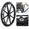 20inch Wheelchair Rear Wheel Replacement Wheels, 20x1 3/8, Manual Wheelchair Parts, Non-Pneumatic Tire, Nylon Hub, Black, Bearing: 12mm, 1 Pair view 3