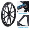 20inch Wheelchair Rear Wheel Replacement Wheels, 20x1 3/8, Manual Wheelchair Parts, Non-Pneumatic Tire, Nylon Hub, Black, Bearing: 12mm, 1 Pair view 4