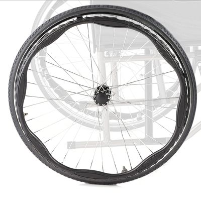 20 X 1 3/8, Wheelchair Replacement Wheels Accessories, 20inch Wheelchair Rear Wheels Spare Wheel, Wear-Resistant Solid Tire, Aluminum Alloy Hub, Bearing: 12mm(1 Count)