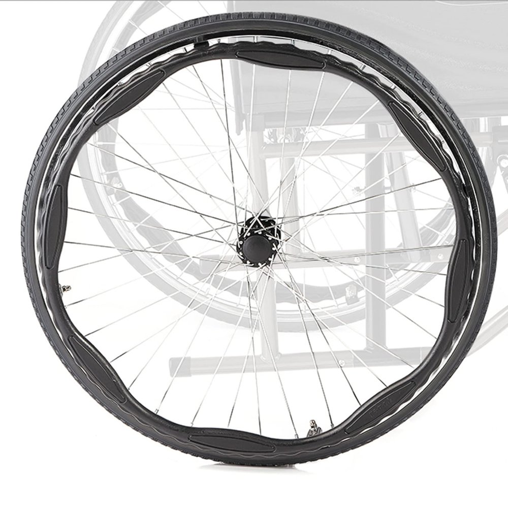 20 X 1 3/8, Wheelchair Replacement Wheels Accessories, 20inch Wheelchair Rear Wheels Spare Wheel, Wear-Resistant Solid Tire, Aluminum Alloy Hub, Bearing: 12mm(1 Count)